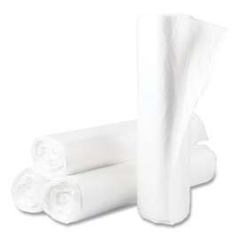High-Density Commercial Can Liners Value Pack, 45 gal, 14 microns, 40" x 46", Natural, 25 Bags/Roll, 10 Rolls/Carton