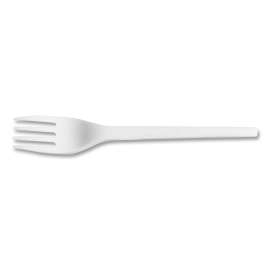 White CPLA Cutlery, Fork, 1,000/Carton