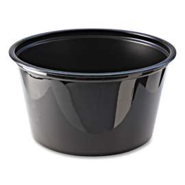 Portion Cups, 4 oz, Black, 125/Sleeve, 20 Sleeves/Carton