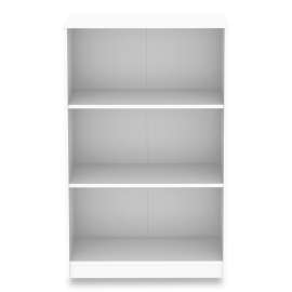 Three-Shelf Bookcase, 27.56" x 11.42" x 44.33", White
