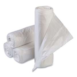 Low-Density Commercial Can Liners, 60 gal, 1.15 mil, 38" x 58", Clear, 20 Bags/Roll, 5 Rolls/Carton
