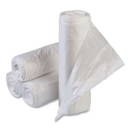 High-Density Commercial Can Liners Value Pack, 33 gal, 10 microns, 33" x 39", Clear, 25 Bags/Roll, 20 Rolls/Carton