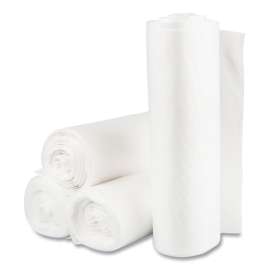 High-Density Commercial Can Liners Value Pack, 60 gal, 14 microns, 38" x 58", Clear, 25 Bags/Roll, 8 Rolls/Carton