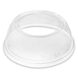 PET Lids, Wide Opening Dome, Fits 12 oz to 24 oz Cold Cups, Clear, 1,000/Carton