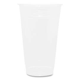 PET Plastic Cups, 24 oz, Clear, 600/Carton