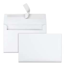 Greeting Card/Invitation Envelope, A-9, Square Flap, Redi-Strip Adhesive Closure, 5.75 x 8.75, White, 100/Box