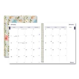 Monthly 14-Month Planner, Spring Floral Watercolor Artwork, 11 x 8.5, Multicolor Cover, 14-Month (Dec to Jan): 2022 to 2024