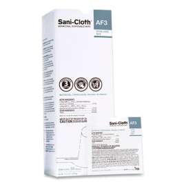 Sani-Cloth AF3 Individually Wrapped Germicidal Disposable Wipes, X-Large, 1-Ply, 11.75" x 11.5", Unscented, White, 50/Box