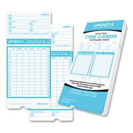 Pay-to-Punch Time Card for SB1200 Time Clock, Two Sides, 3.38 x 7.38, 100/Pack
