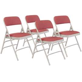 NPS - 2300 Series Majestic Cabernet Deluxe Fabric Folding Chairs with Majestic Cabernet Frame (Pack of 4)