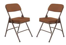 NPS - 3200 Series Antique Gold Fabric Folding Chairs with Antique Gold Steel Frame (Pack of 2)