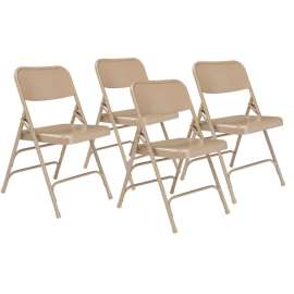 NPS - 300 Series Beige Steel Folding Chairs (Pack of 4)