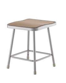 NPS - 6300 Series Gray Steel 18" Square Seat Science Stools