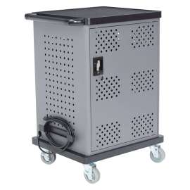 NPS - DCC Series Oklahoma Sound™ Gray Duet Charging Cart with 32 Outlets & 12' Power Cord