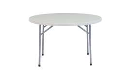 NPS - BT Series Speckled Gray Heavy Duty Plastic 48"Dia Folding Round Table with Steel Frame