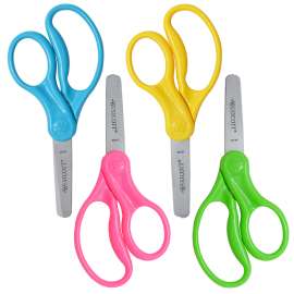 5" Hard Handle Kids Scissors, Blunt, Assorted Colors, Pack of 2