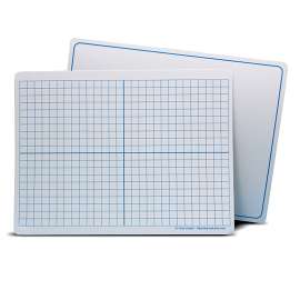 Magnetic Dry Erase Learning Mat, Two-Sided XY Axis/Plain, 9" x 12", Pack of 48