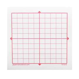 Graphing 3M Post-it Notes, XY Axis, 10 x 10 Square Grid, 4 Pads