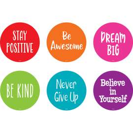 Spot On® Positive Sayings Floor Markers, 4"