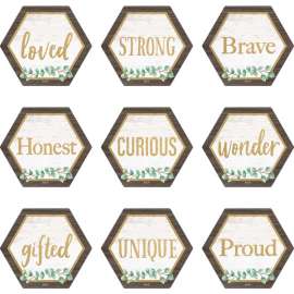 Eucalyptus Positive Words Mini Accents, Pack of 36