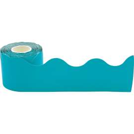 Teal Scalloped Rolled Border Trim, 50 Feet