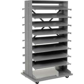 Global Industrial Mobile Double Sided Bin Rack Without Bins