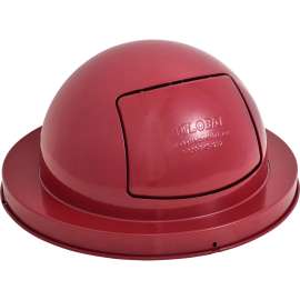 Global Industrial Steel Dome Lid For Mesh Trash Container, Red