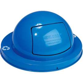 Global Industrial Steel Dome Lid For 36 Gallon Trash Can, Blue