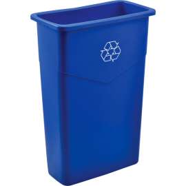 Global Industrial Slim Recycling Can, 23 Gallon, Recycling Blue
