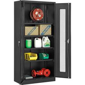 Storage Cabinet With Expanded Metal Door Unassembled 36"W x 18"D x 78"H BLK