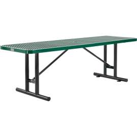Global Industrial 8' Rectangular Steel Picnic Table, Expanded Metal, Green