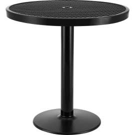 Global Industrial 36" Round Outdoor Counter Height Table, 36"H, Expanded Metal, Black