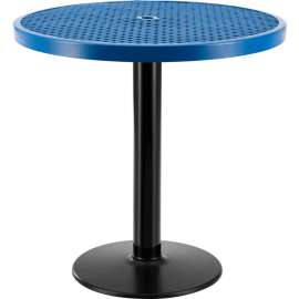 Global Industrial 36" Round Outdoor Counter Height Table, 36"H, Blue