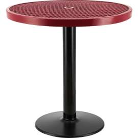 Global Industrial 36" Round Outdoor Counter Height Table, 36"H, Red