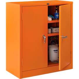 Emergency Preparedness Cabinet, Counter Height, 36"Wx18"Dx42"H, Orange