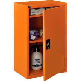 Emergency Preparedness Cabinet, Wall Mount, 18"Wx12"Dx26"H, Orange