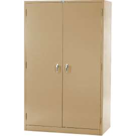 Storage Cabinet, Turn Handle, 48"Wx24"Dx78"H, Tan, Assembled