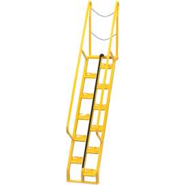 Alternating Stair 7' 12-Step Ladder, 56° Angle - ATS-7-56