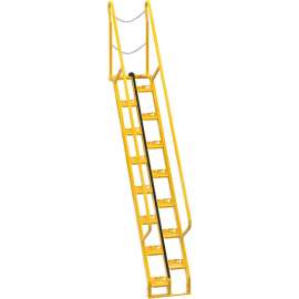 Alternating Stair 9' 15-Step Ladder, 56° Angle - ATS-9-56