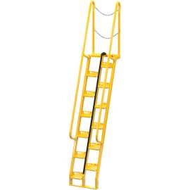 Alternating Stair 8' 13-Step Ladder, 68° Angle - ATS-8-68