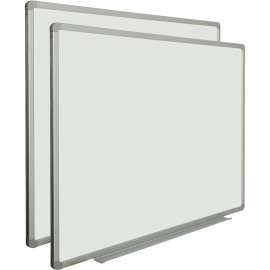 Global Industrial Magnetic Whiteboard - 48 x 36 - Steel Surface - Pack of 2