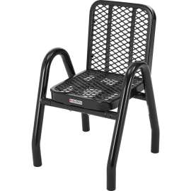 Global Industrial Outdoor Dining Chair, Expanded Metal, Black