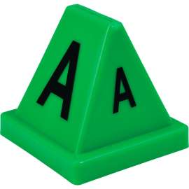 Global Industrial Lettered Cones, A-Z, Green