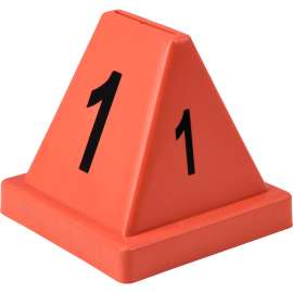 Global Industrial Numbered Cones, 1-20, Red