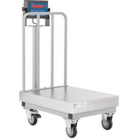Global Industrial NTEP Mobile Bench Scale w/ Backrail, LED Display, 500 lb x 0.1 lb