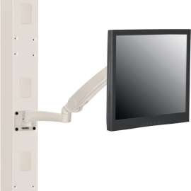 Global Industrial Gas Spring LED/LCD Flat Panel Monitor Arm with VESA Plate, Beige
