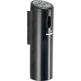 Smokers' Outpost Wall Mounted Ashtray with Swivel Lock, Black