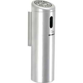 Smokers' Outpost Wall Mounted Ashtray with Swivel Lock, Silver
