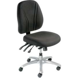 Interion Multifunction Chair With Mid Back, Fabric, Black