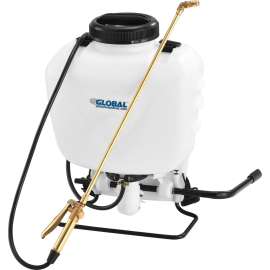 Global Industrial Commercial Duty Manual Backpack Pump Sprayer W/ Brass Wand & Nozzle